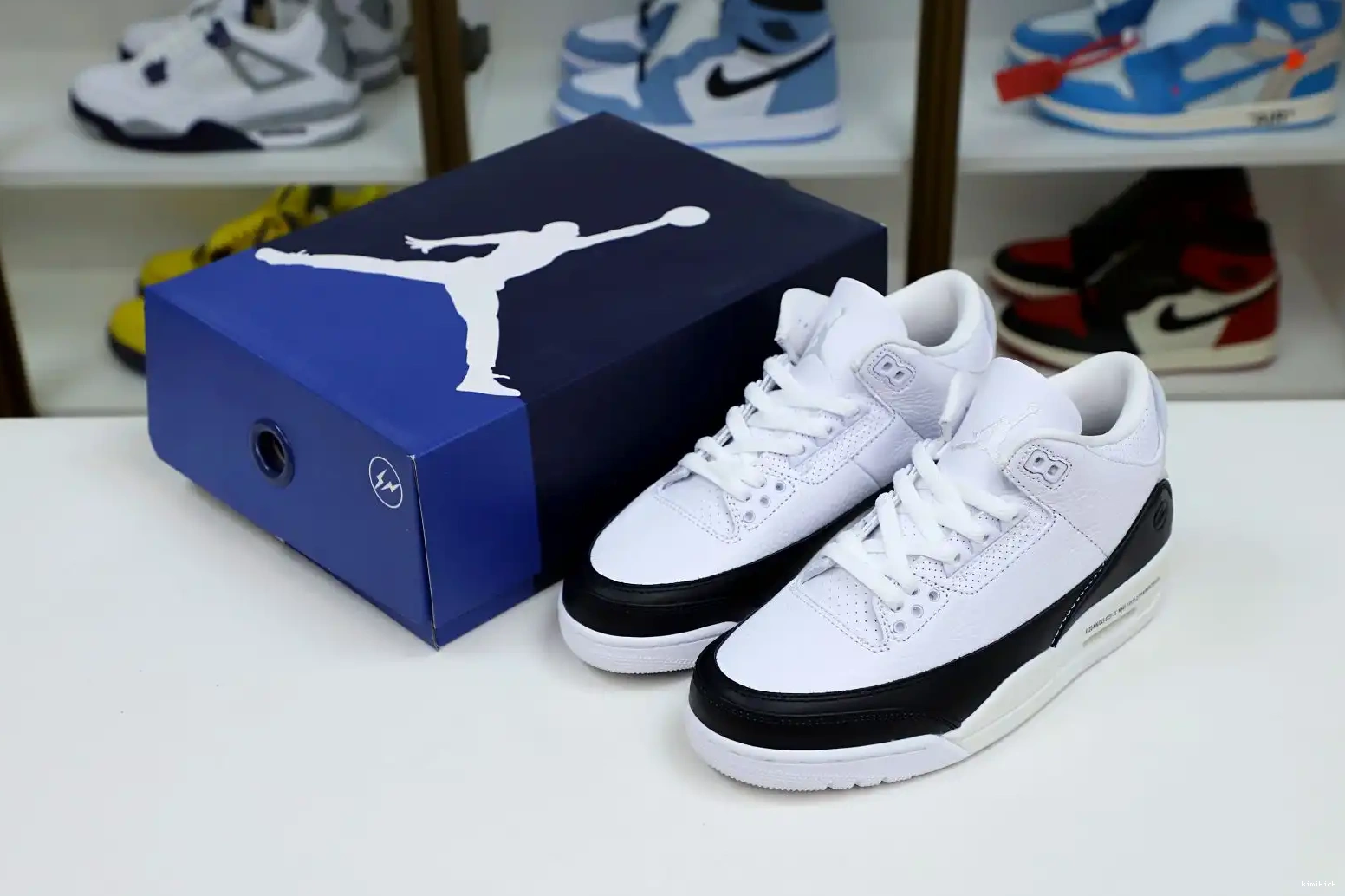SP 'WHITE' JORDAN 3 Kimikick AIR RETRO DESIGN FRAGMENT X 0414